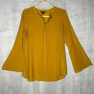 Banana Republic- Mustard Yellow- Bell Sleeve Blouse – Small